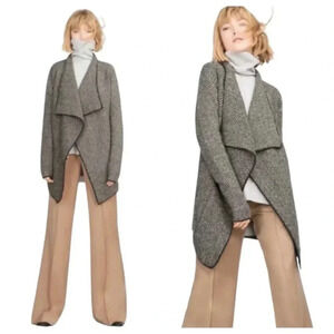 ZARA | Chevron Drapped Open Knit Cardigan Size S